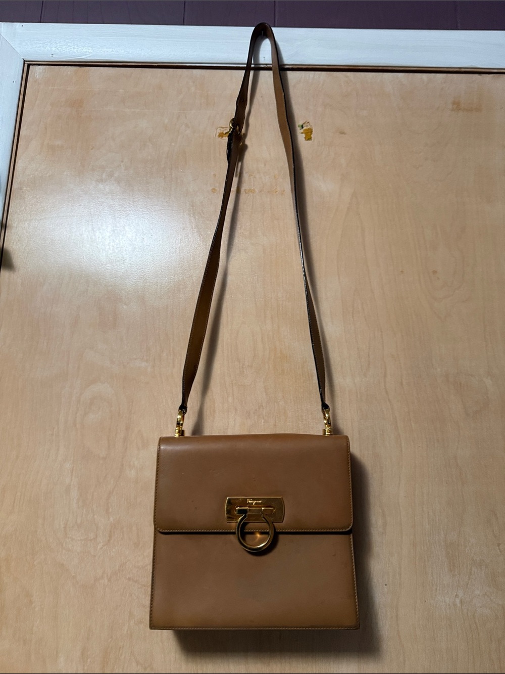 Salvatore Ferragamo Vintage 1990 Gancini Flap Shoulder bag
